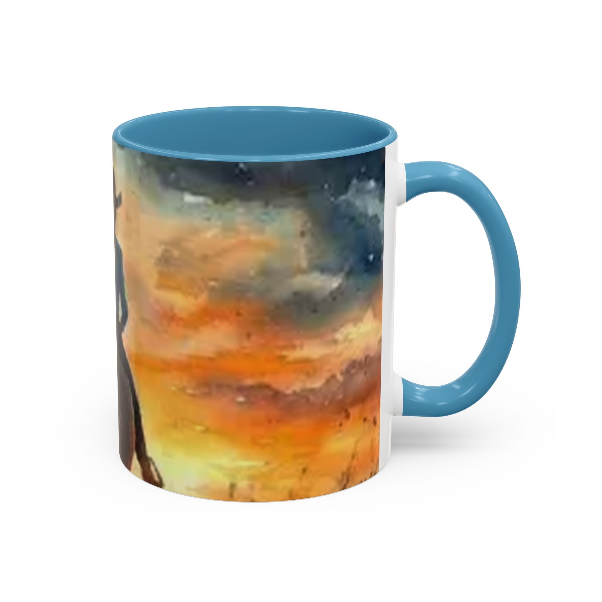 Cowgirl Sunset Coffee Mug — Horseback Rider Accent Mug (11/15 oz)