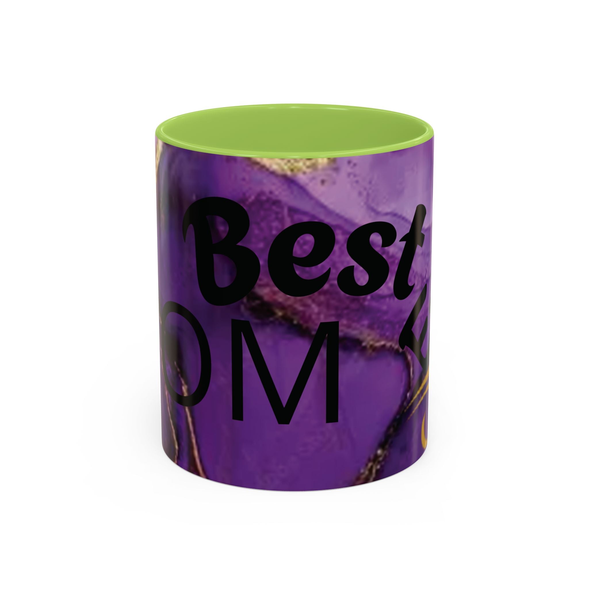 Best Mom Ever Accent Coffee Mug — Purple Floral Mother’s Day Gift (11/15oz)
