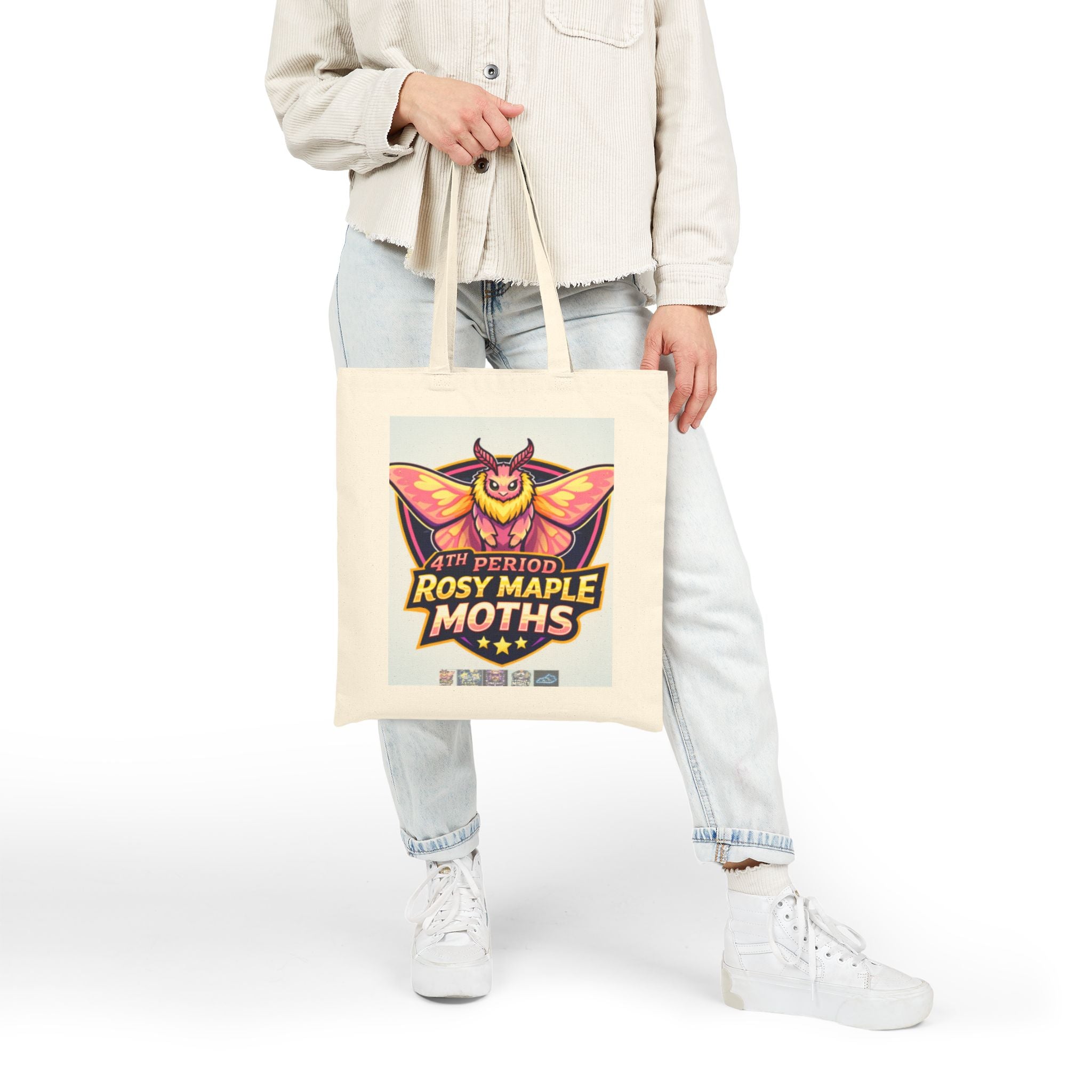 Rosy Maple Moths Tote Bag — 4th Period School Spirit Canvas Tote