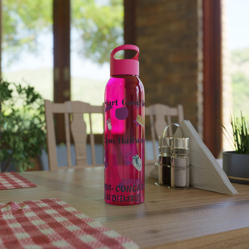 Motivational Sky Water Bottle — 'You Can Do This' Progress Time-Marker Bottle 21.9 oz