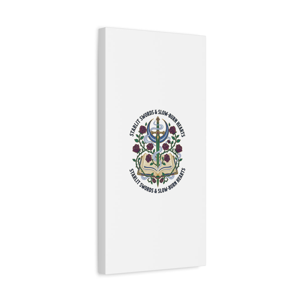 Starlit Swords & Slow‑Burn Hearts Canvas | Romantasy, Book Lover Art