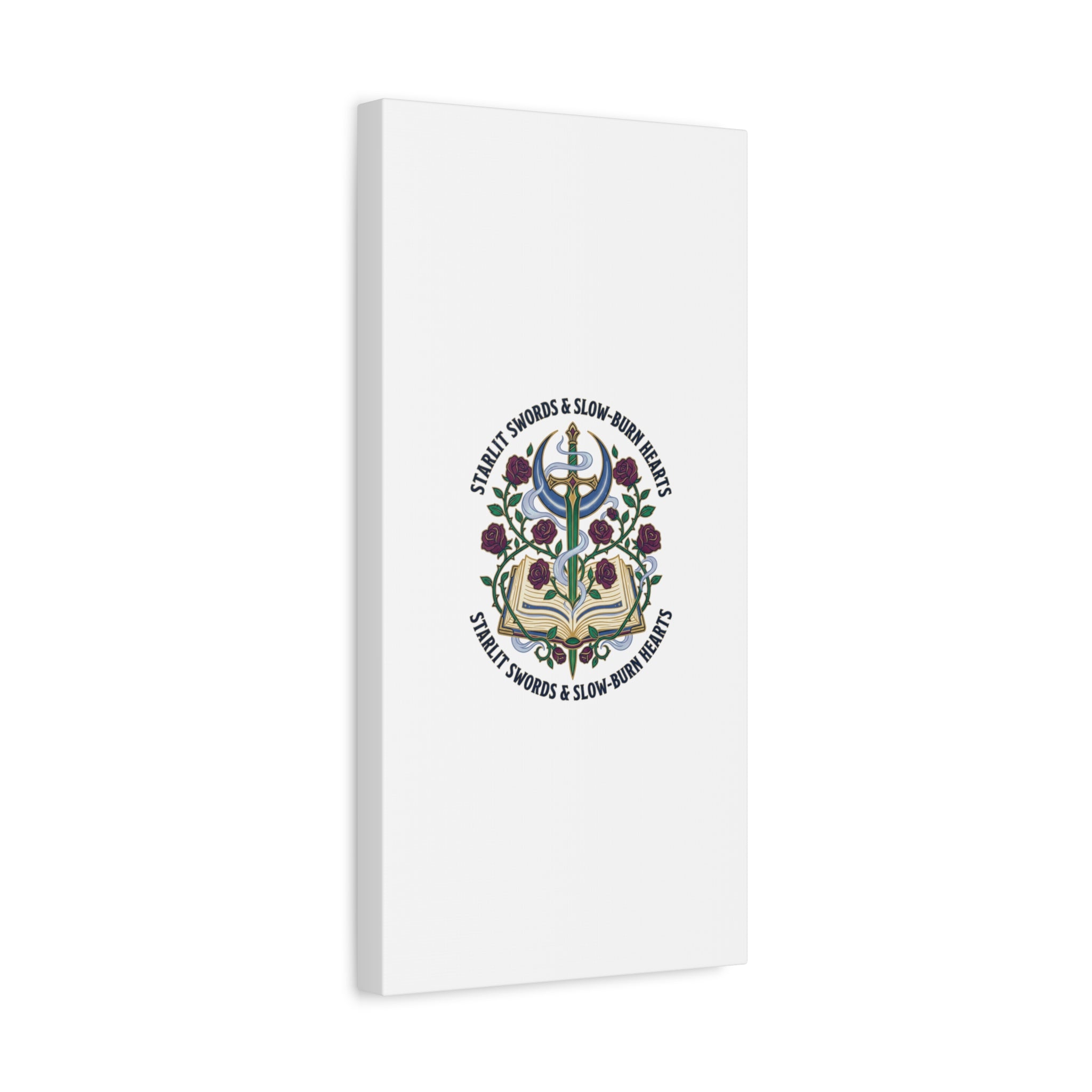 Starlit Swords & Slow‑Burn Hearts Canvas | Romantasy, Book Lover Art