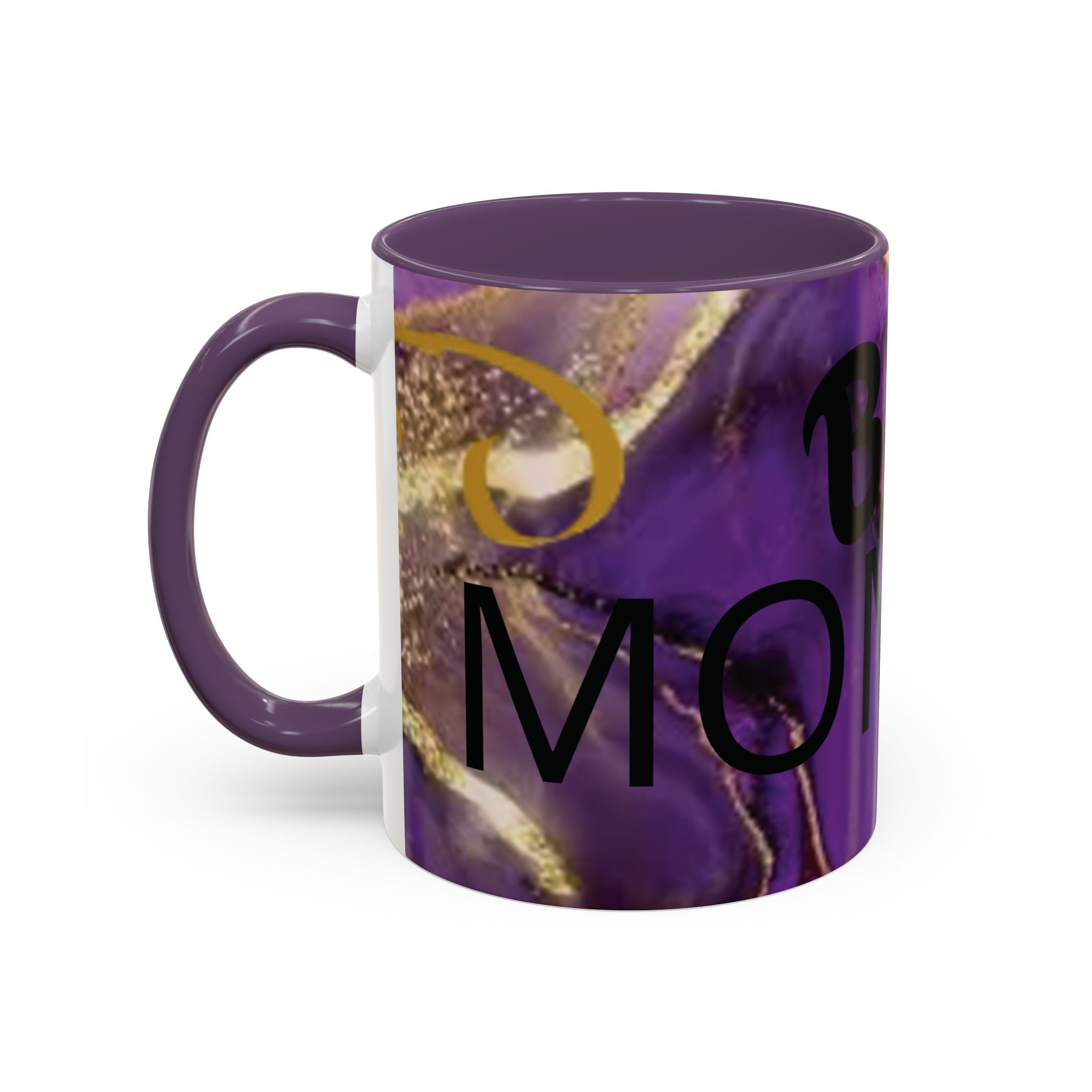Best Mom Ever Accent Coffee Mug — Purple Floral Mother’s Day Gift (11/15oz)