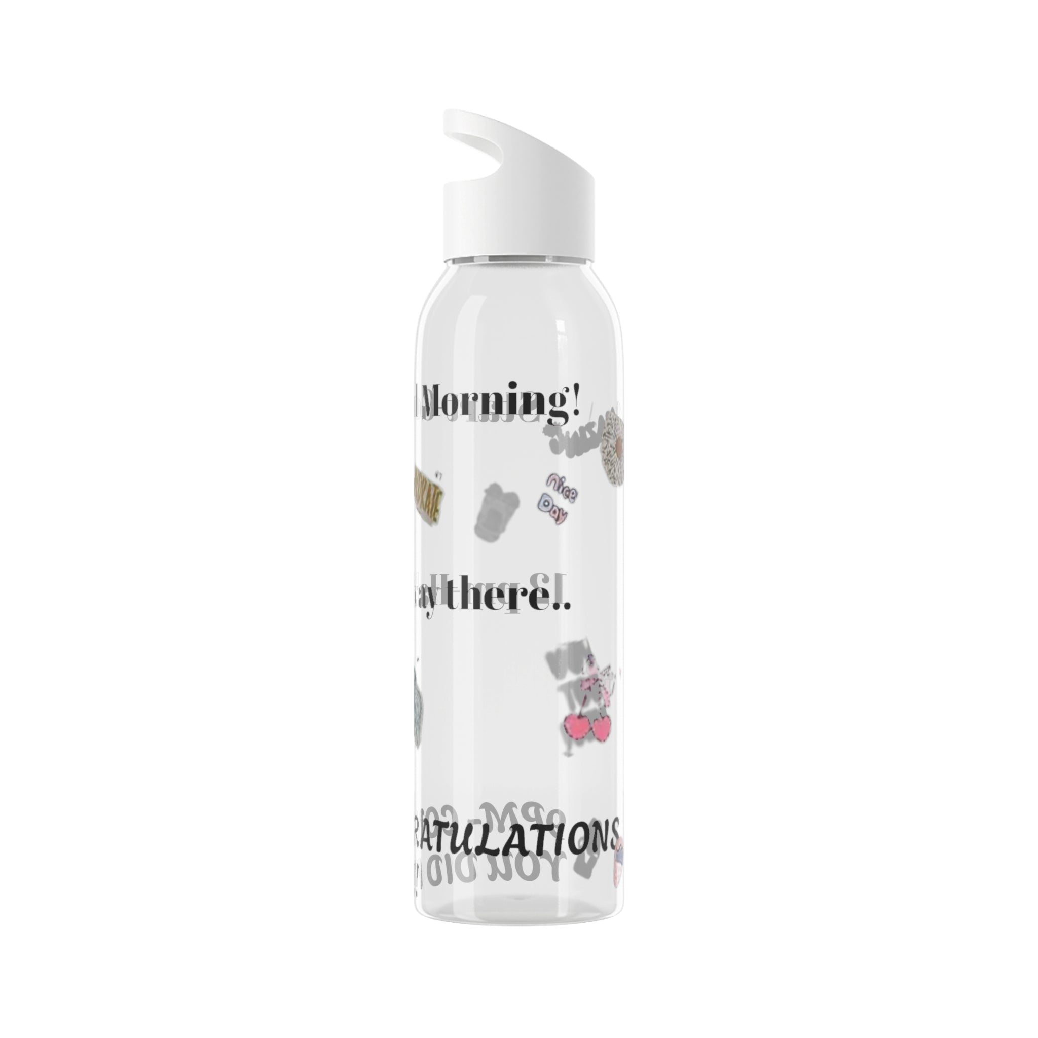 Motivational Sky Water Bottle — 'You Can Do This' Progress Time-Marker Bottle 21.9 oz