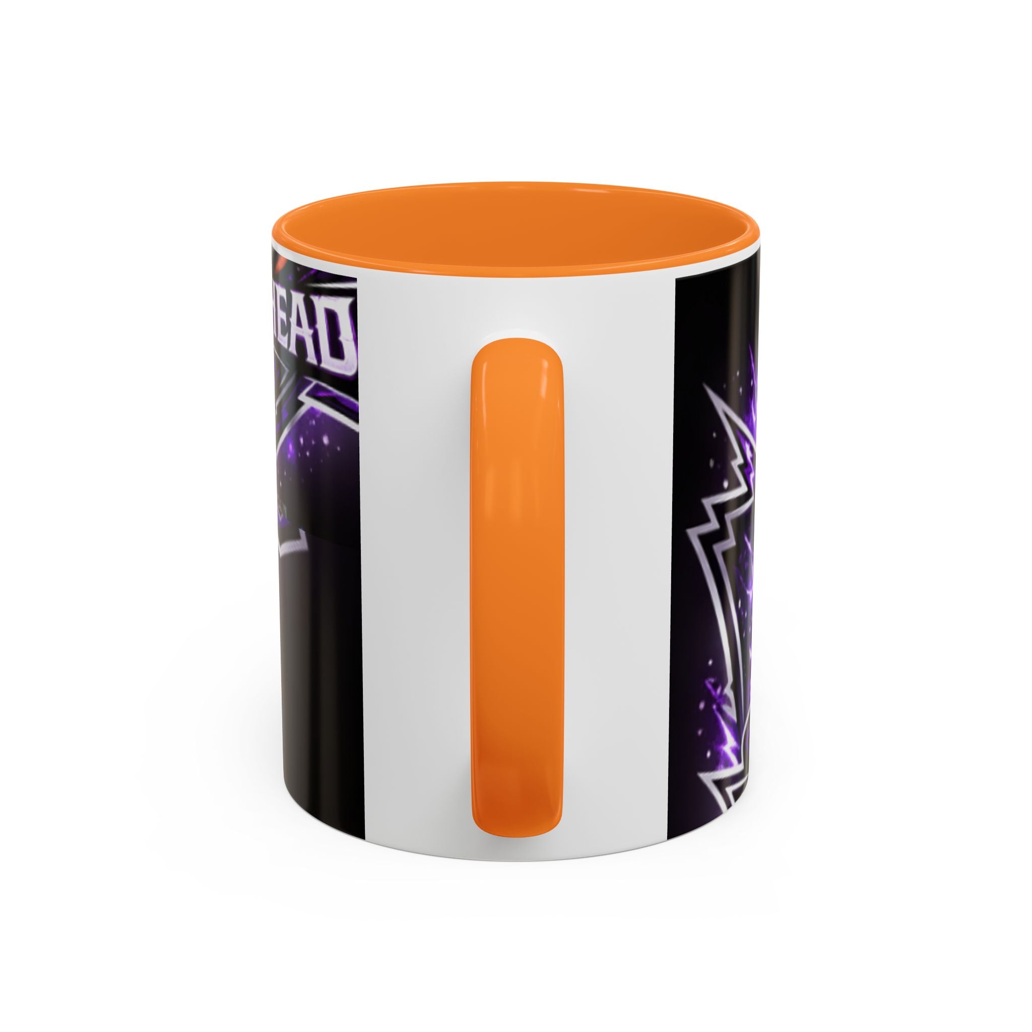 Bald Headed Gamer Purple Lightning Coffee Mug (11oz/15oz)