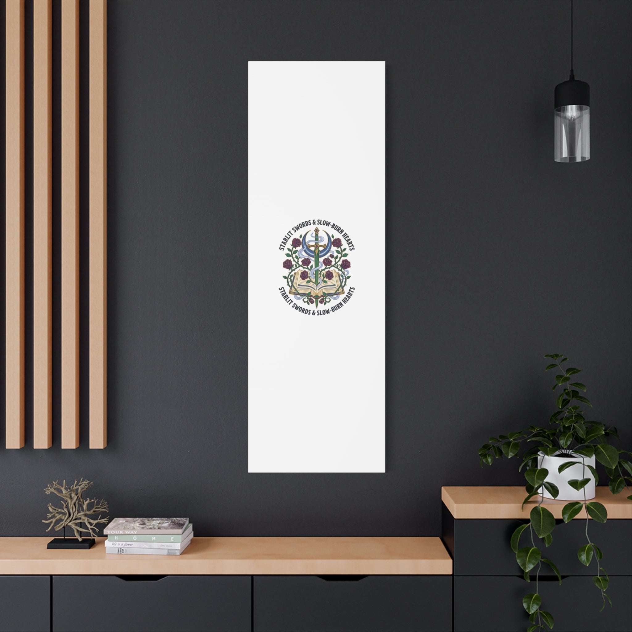 Starlit Swords & Slow‑Burn Hearts Canvas | Romantasy, Book Lover Art