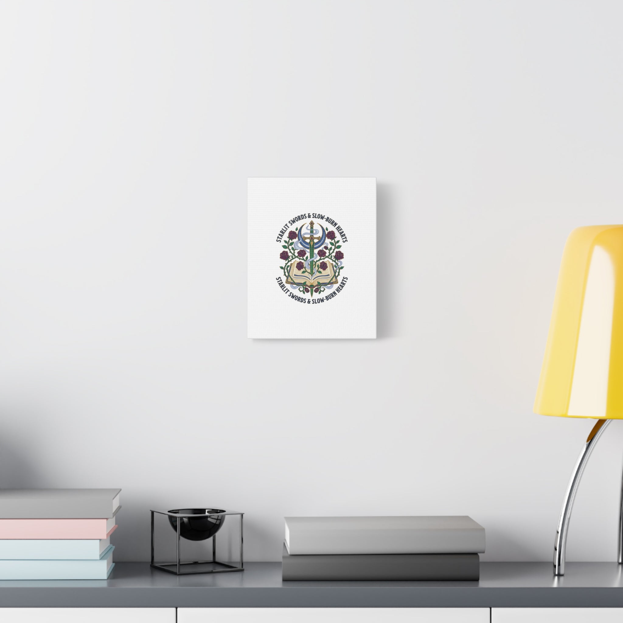 Starlit Swords & Slow‑Burn Hearts Canvas | Romantasy, Book Lover Art