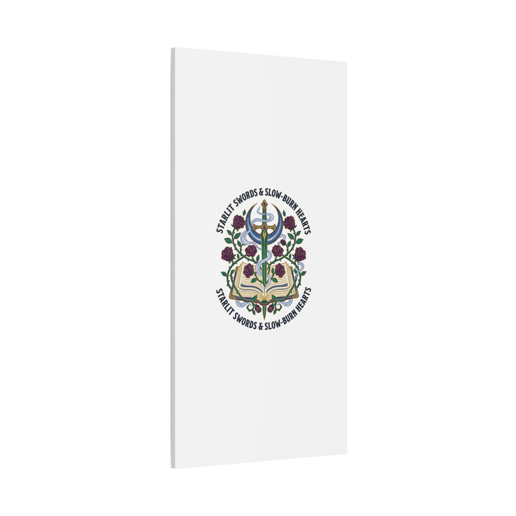 Starlit Swords & Slow‑Burn Hearts Canvas | Romantasy, Book Lover Art