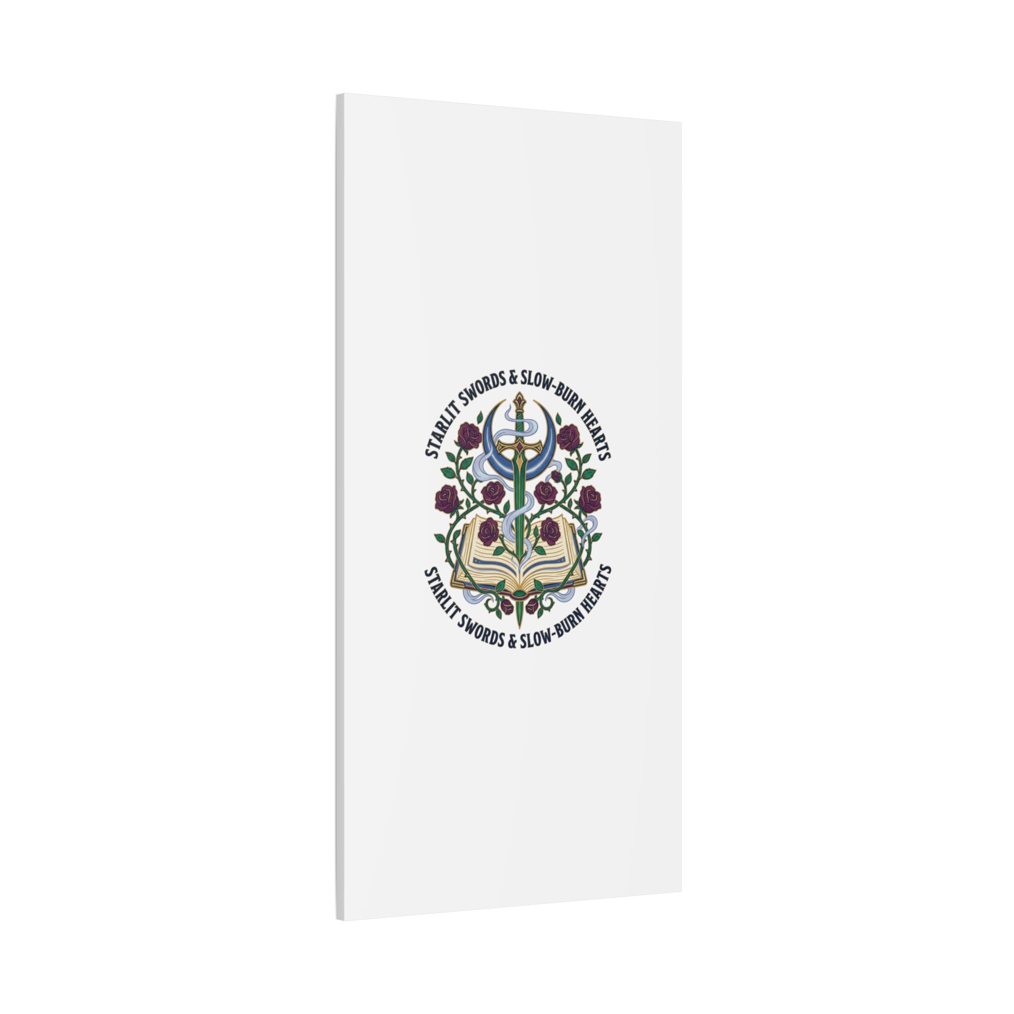 Starlit Swords & Slow‑Burn Hearts Canvas | Romantasy, Book Lover Art