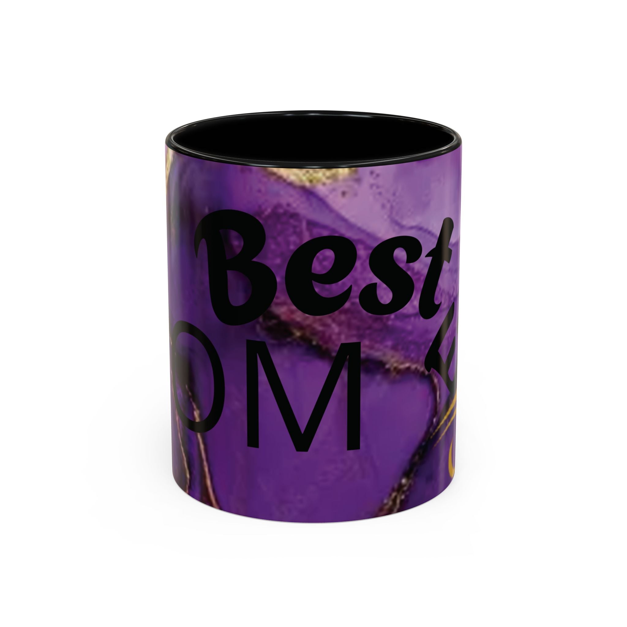 Best Mom Ever Accent Coffee Mug — Purple Floral Mother’s Day Gift (11/15oz)