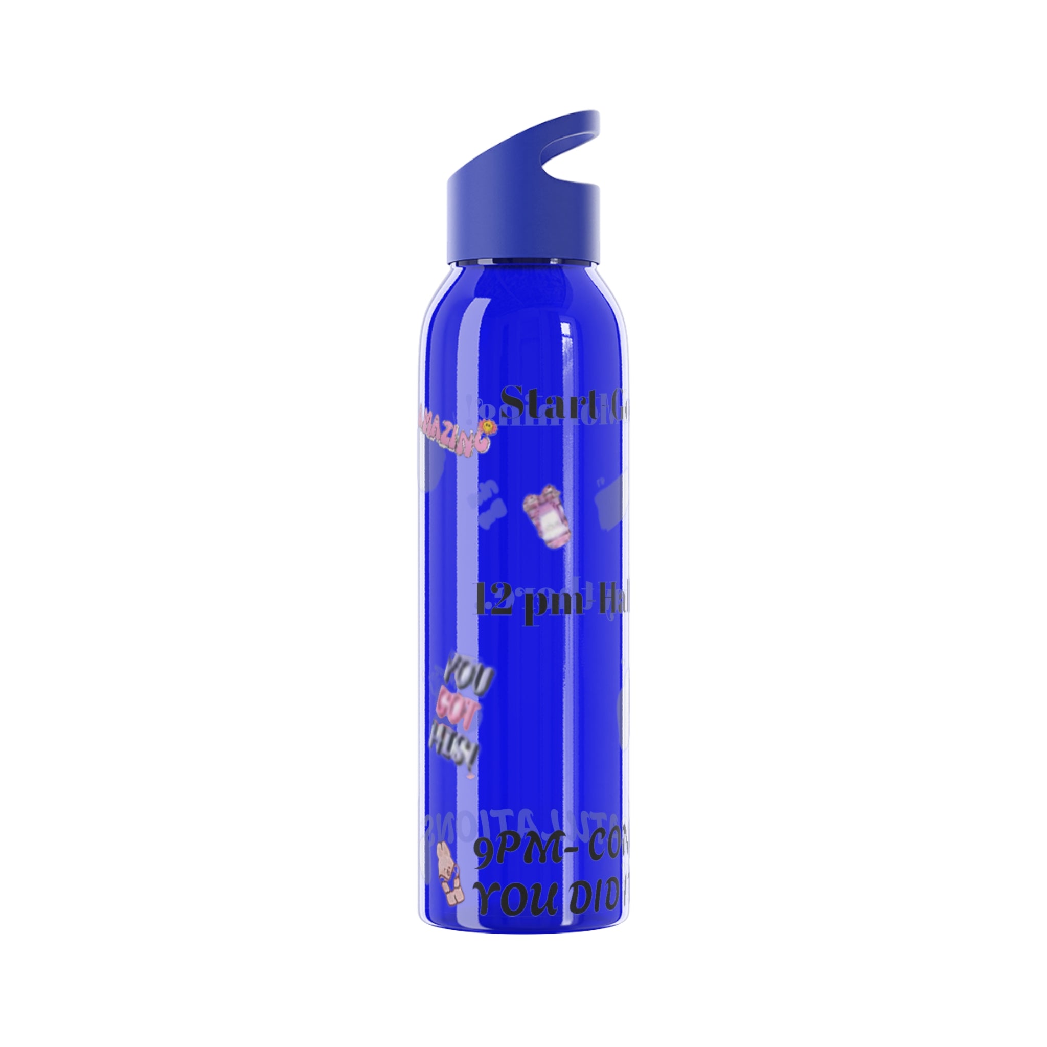 Motivational Sky Water Bottle — 'You Can Do This' Progress Time-Marker Bottle 21.9 oz