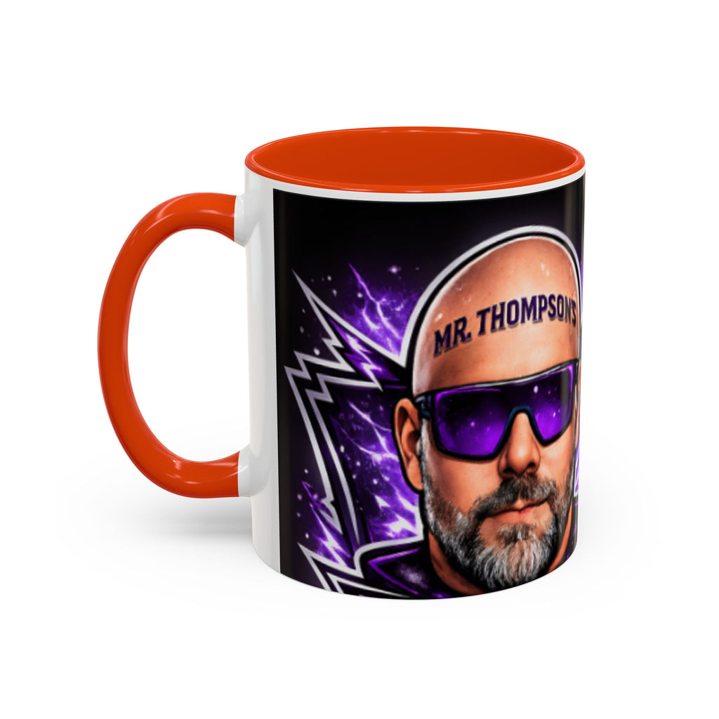 Bald Headed Gamer Purple Lightning Coffee Mug (11oz/15oz)