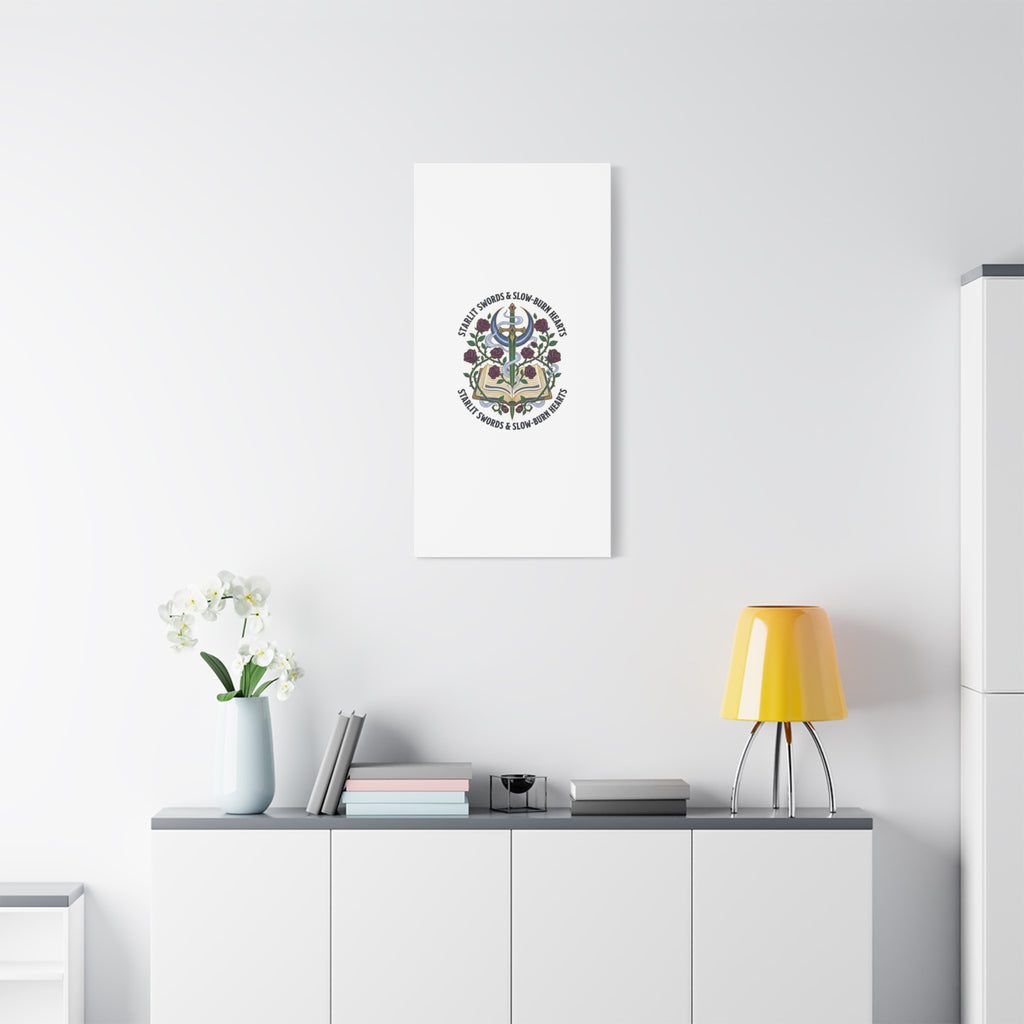 Starlit Swords & Slow‑Burn Hearts Canvas | Romantasy, Book Lover Art