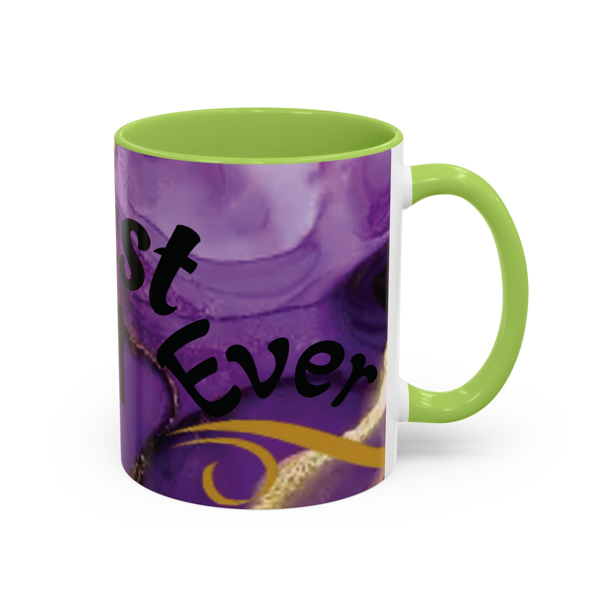 Best Mom Ever Accent Coffee Mug — Purple Floral Mother’s Day Gift (11/15oz)