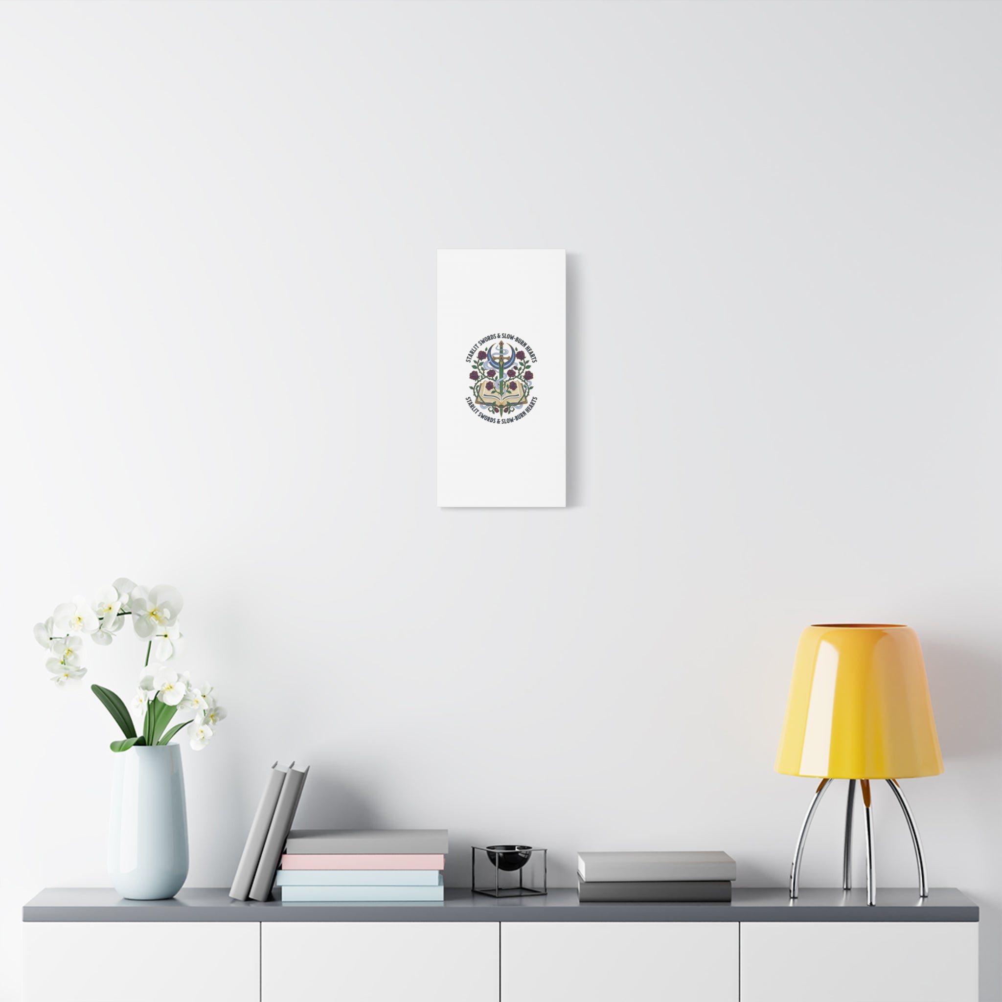 Starlit Swords & Slow‑Burn Hearts Canvas | Romantasy, Book Lover Art