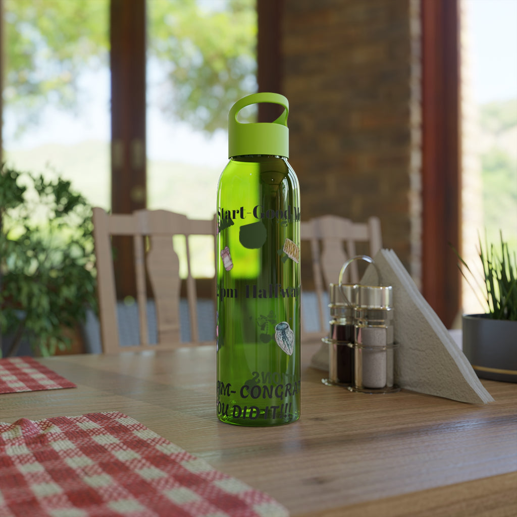 Motivational Sky Water Bottle — 'You Can Do This' Progress Time-Marker Bottle 21.9 oz