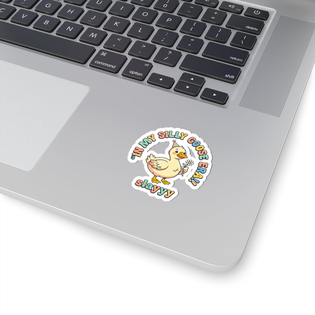 Silly Goose Cute Meme Sticker | wholesome goose, pastel vintage