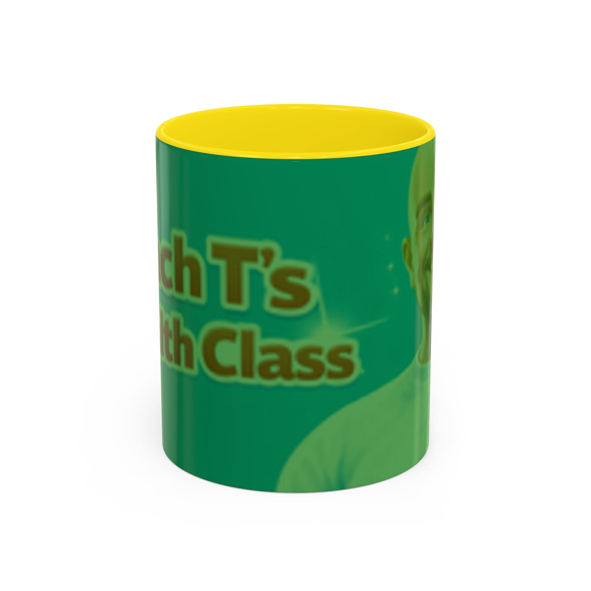 Funny Teacher Coffee Mug — "Coach T's High Class" Accent Ceramic Mug