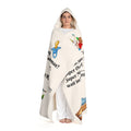 Hooded Sherpa Blanket - Funny Parenting Design with Pacifier & Cartoon Baby