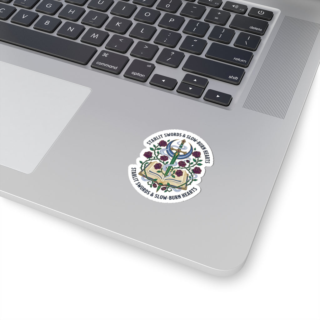 Starlit Swords & Slow‑Burn Hearts Kiss-Cut Stickers | Romantasy, Book Lover