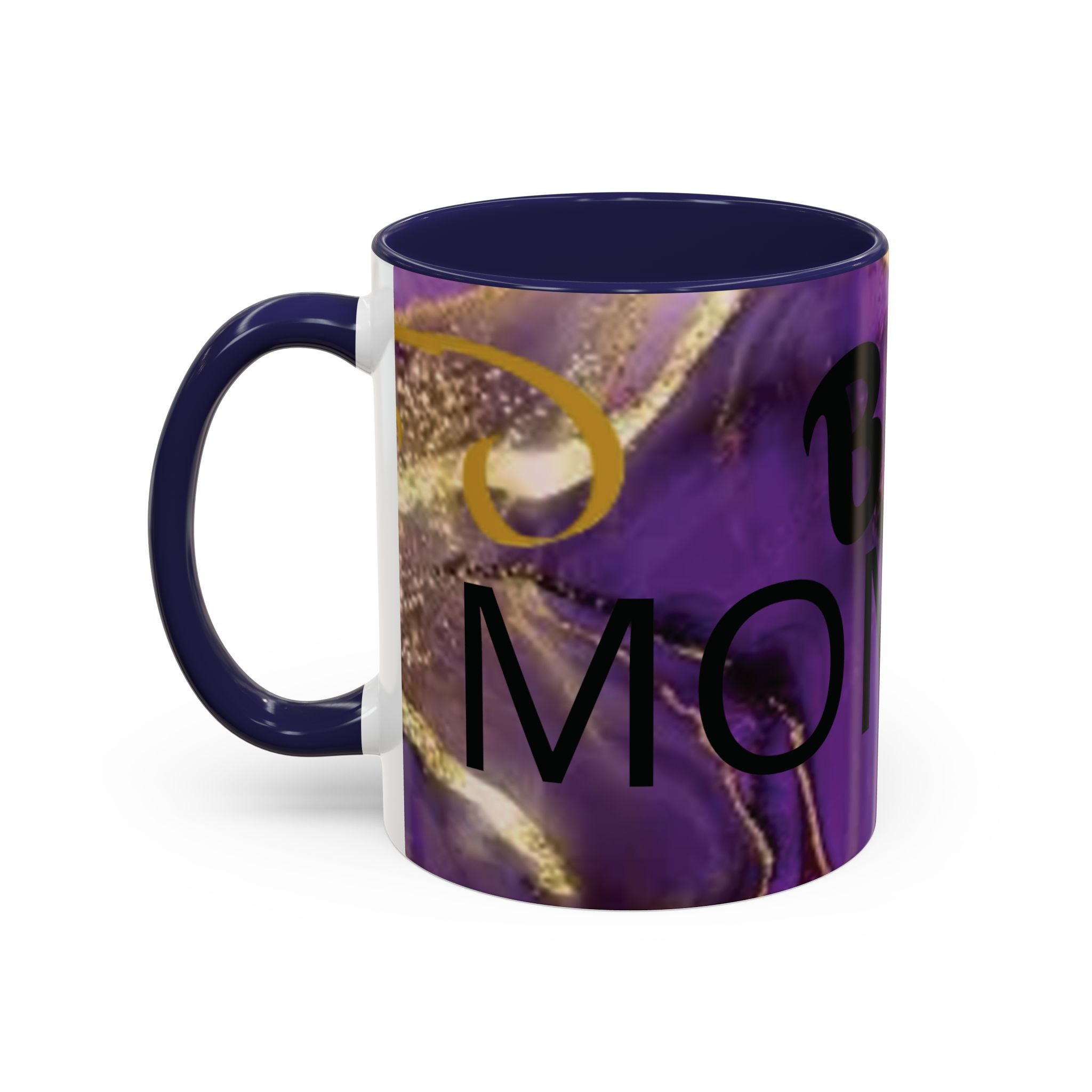 Best Mom Ever Accent Coffee Mug — Purple Floral Mother’s Day Gift (11/15oz)