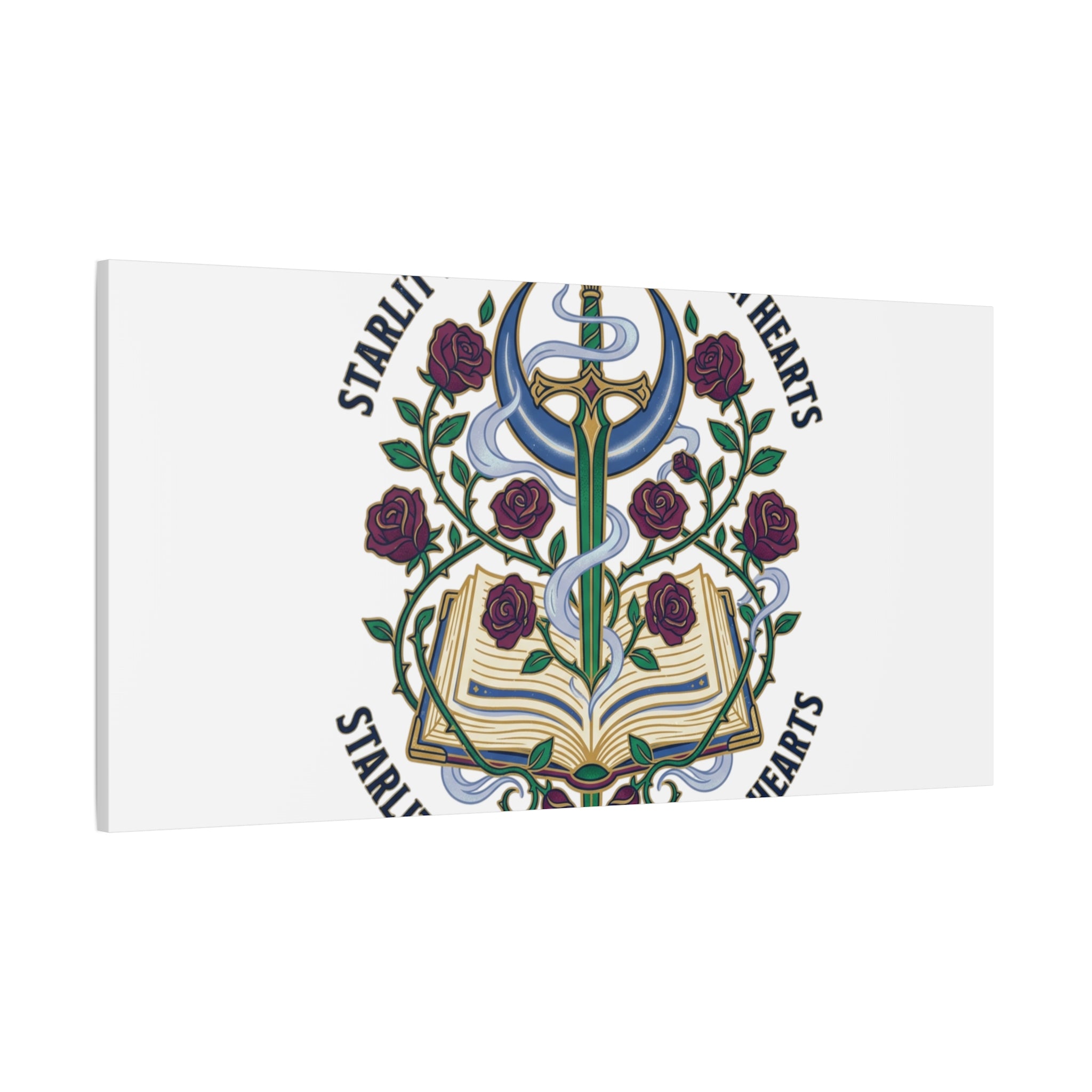 Starlit Swords & Slow‑Burn Hearts Canvas | Romantasy, Book Lover Art