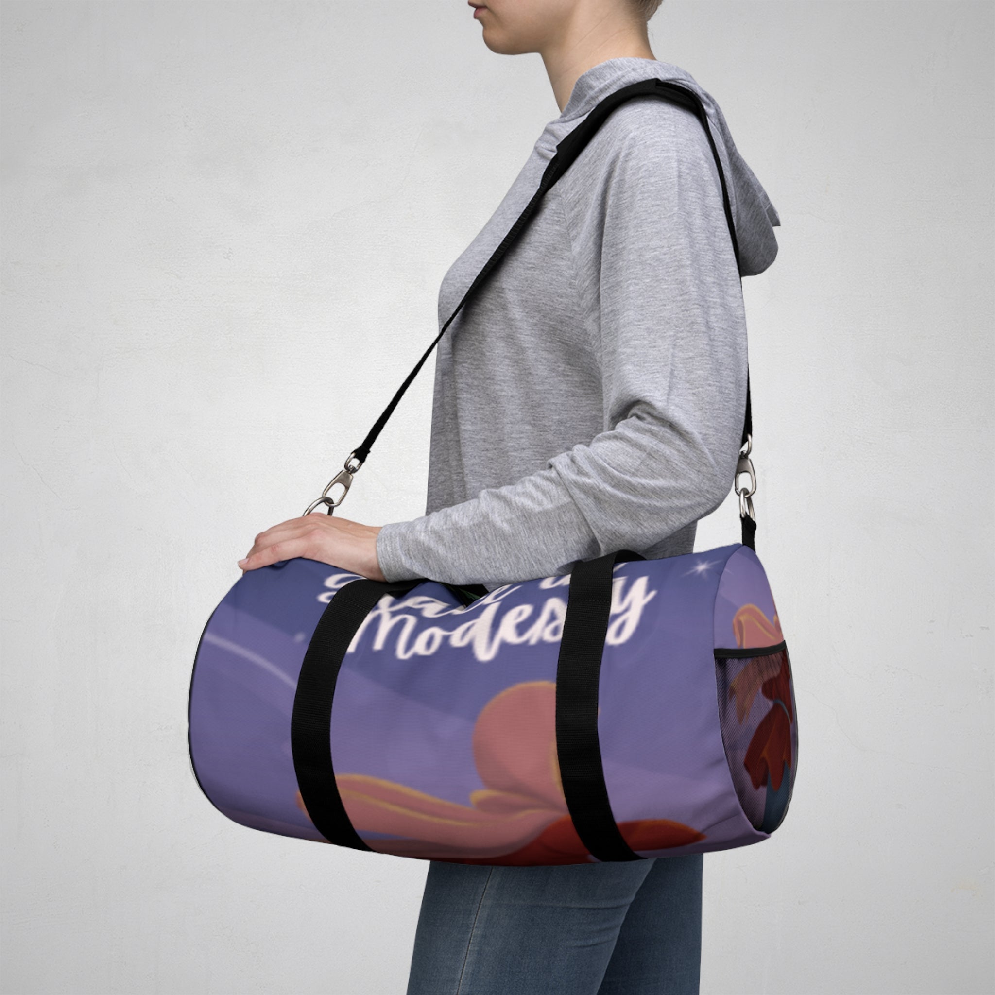 Grace in Modesty Floral Duffel Bag