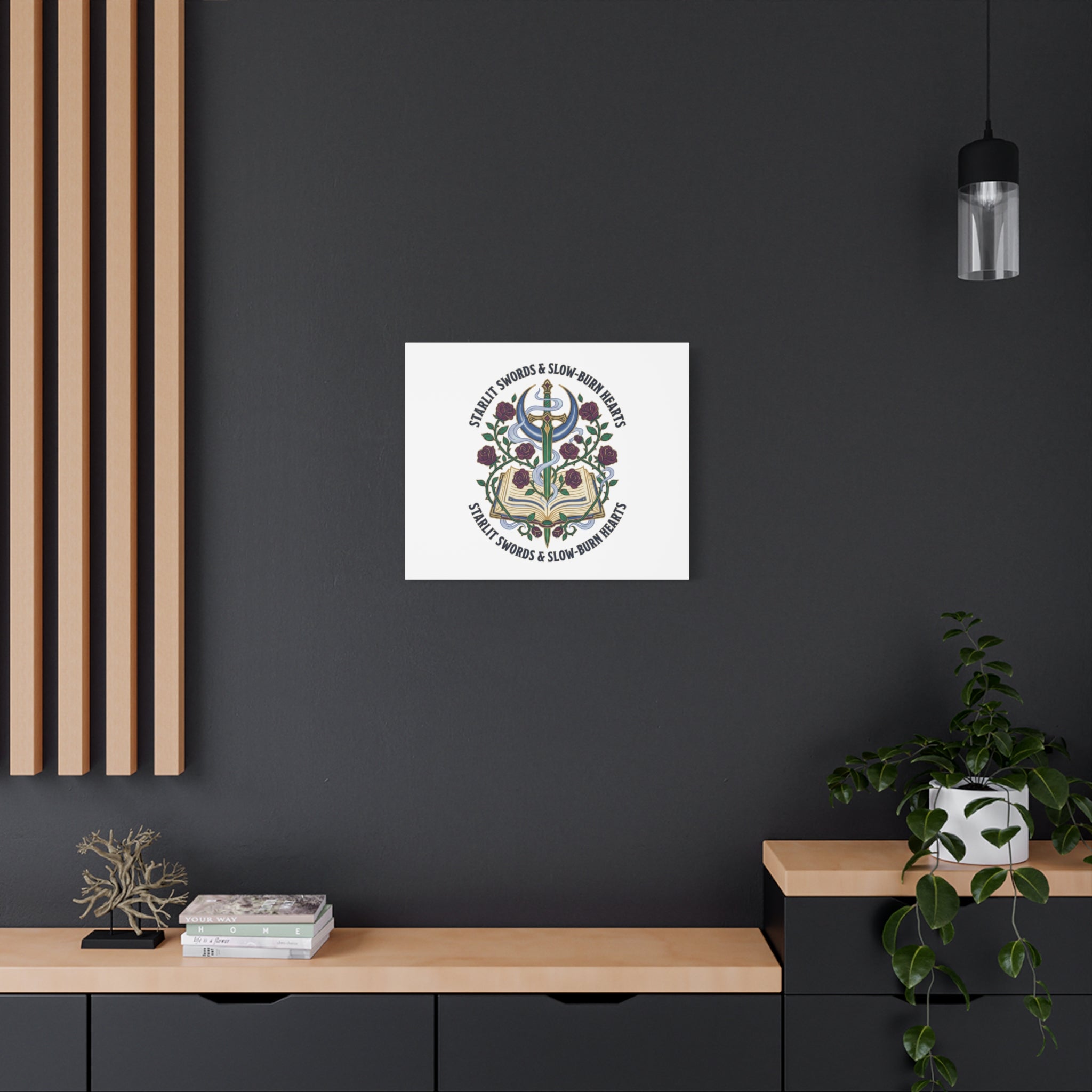 Starlit Swords & Slow‑Burn Hearts Canvas | Romantasy, Book Lover Art