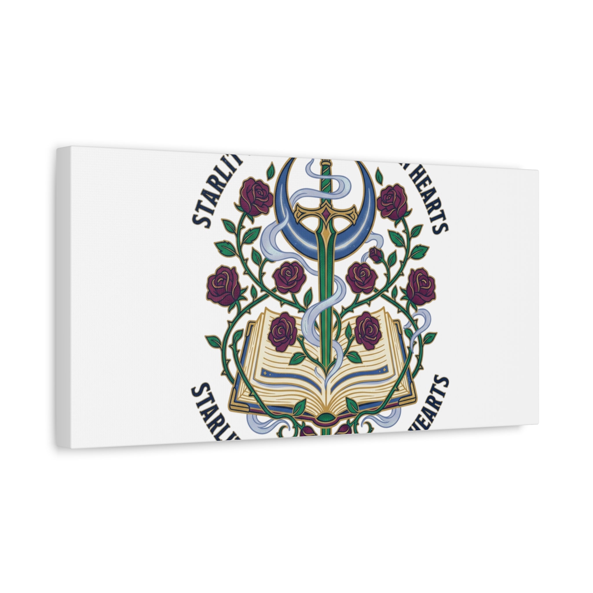 Starlit Swords & Slow‑Burn Hearts Canvas | Romantasy, Book Lover Art