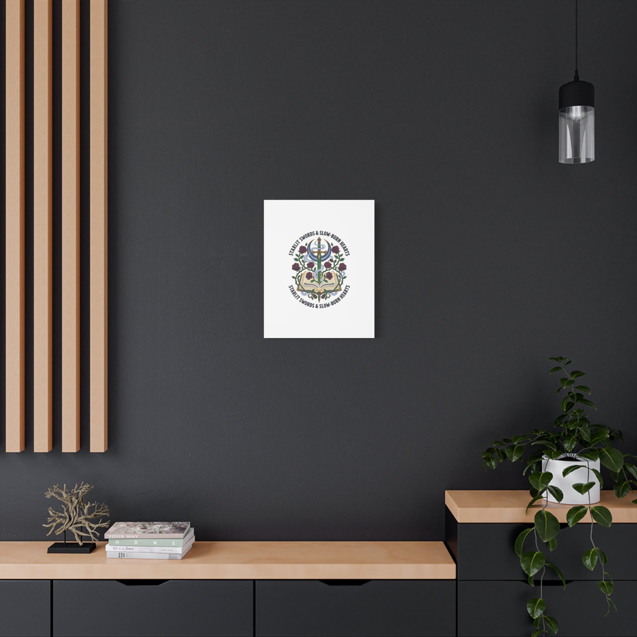 Starlit Swords & Slow‑Burn Hearts Canvas | Romantasy, Book Lover Art
