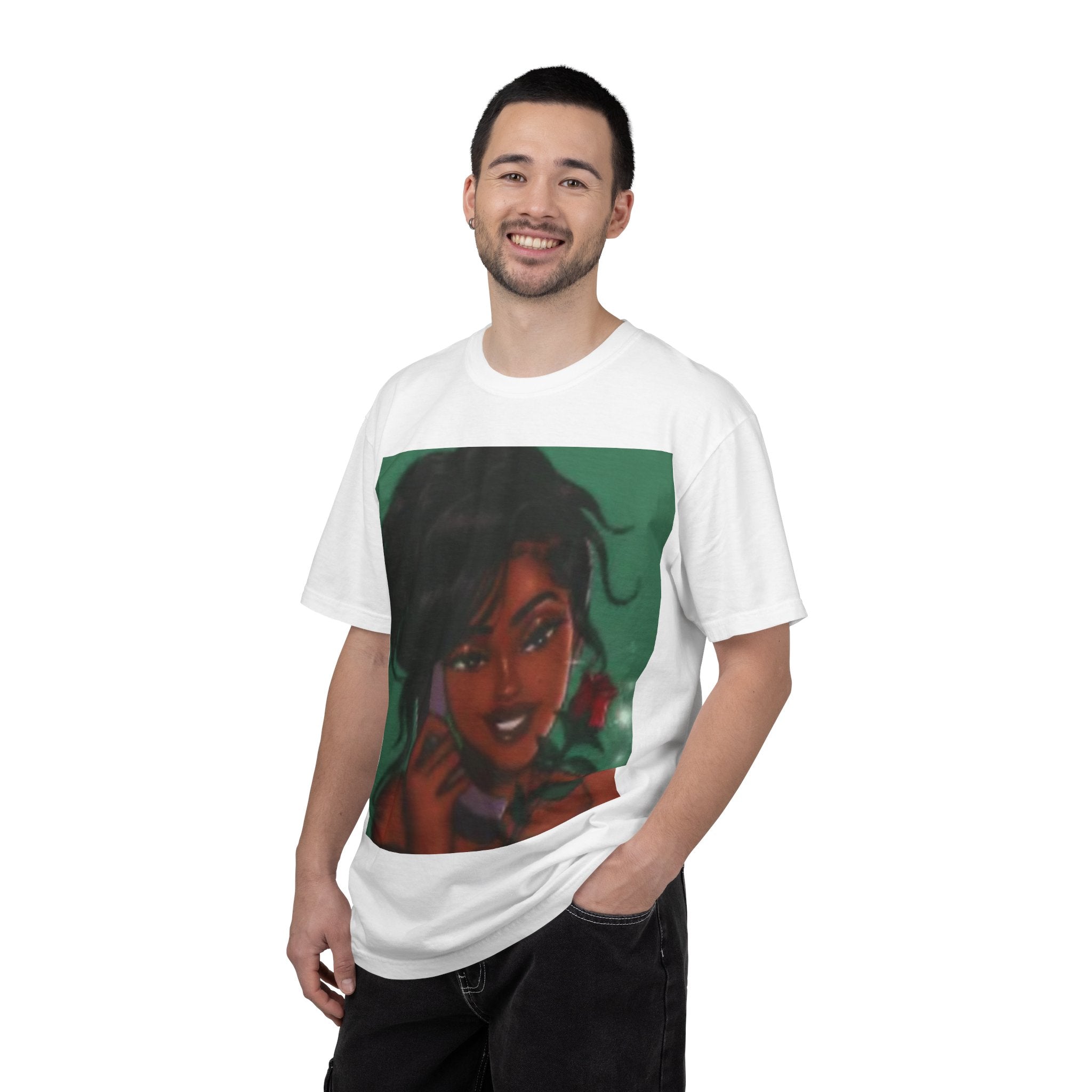 Retro Phone Girl T-Shirt — Vintage Pin-Up Illustration Tee
