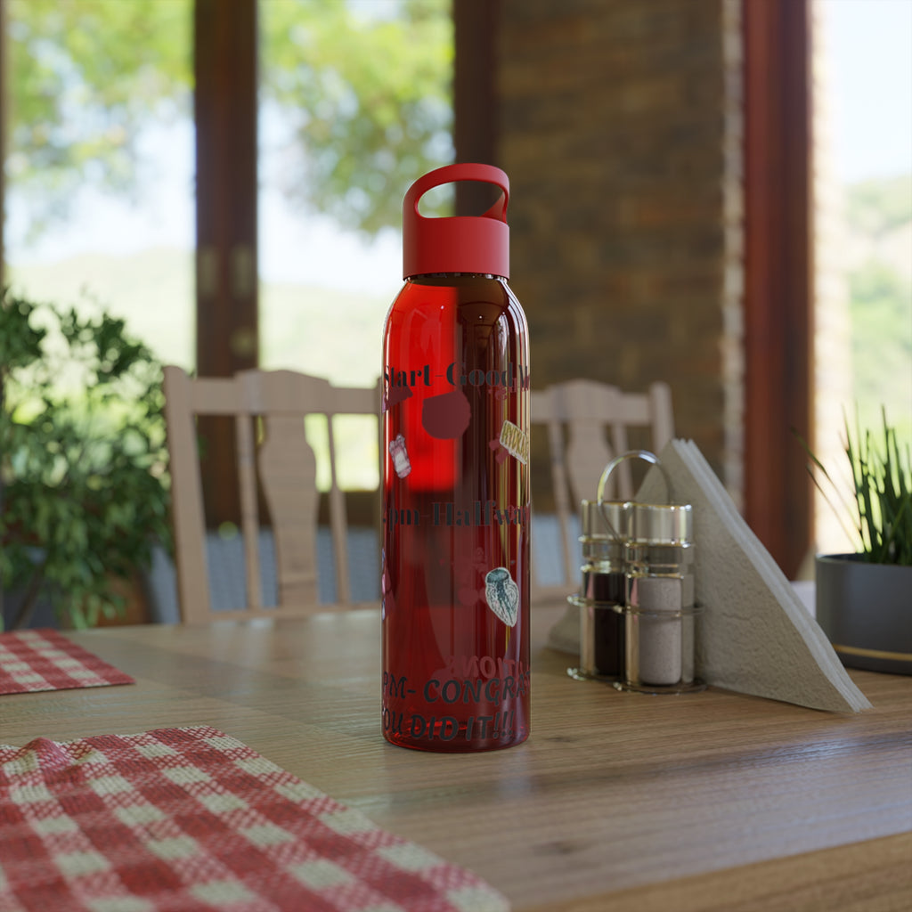Motivational Sky Water Bottle — 'You Can Do This' Progress Time-Marker Bottle 21.9 oz