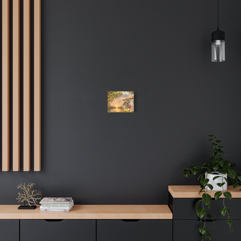 Taste the Sunshine Canvas Wall Art — Rustic Lemonade Lakeside Scene