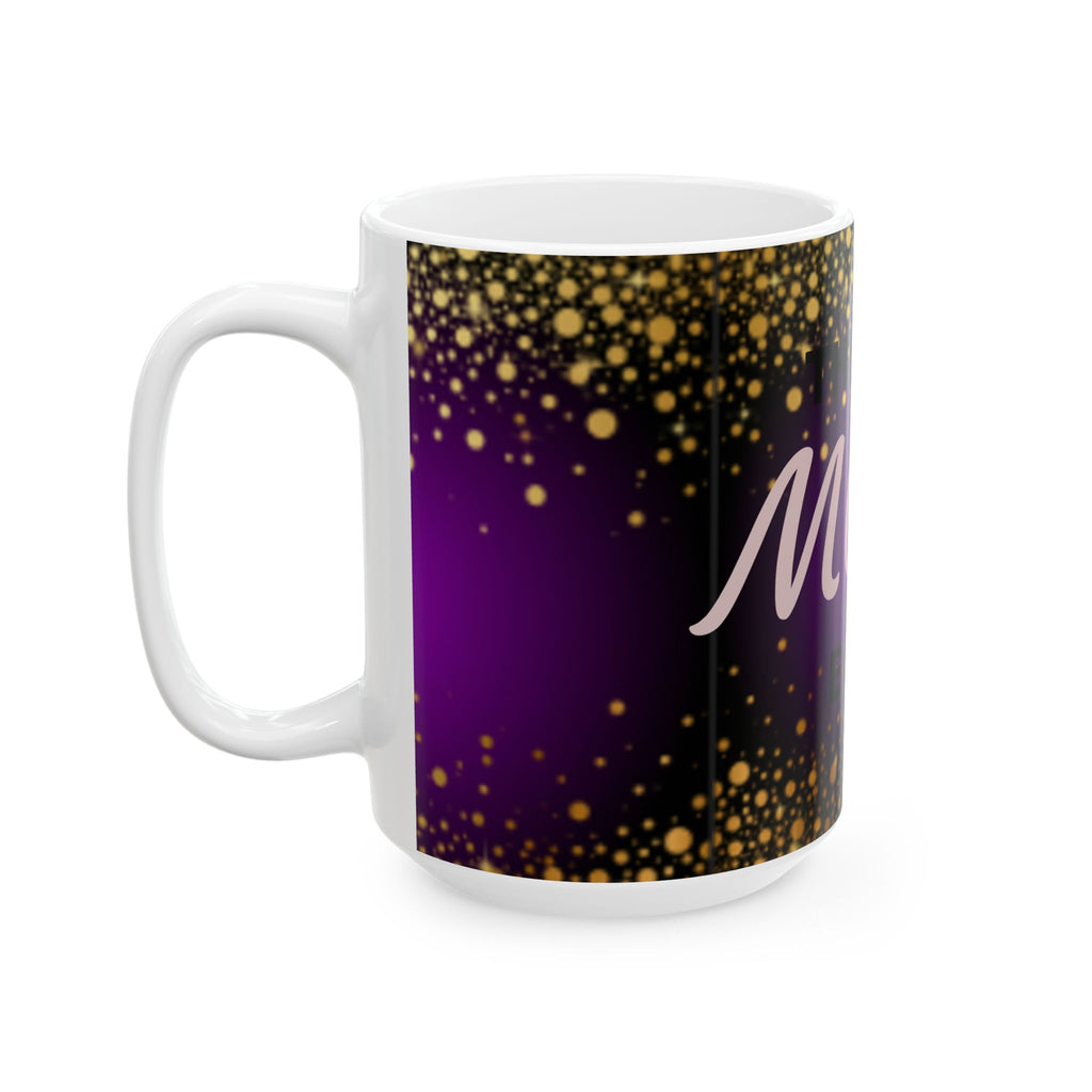 The Best Mom Ever Ceramic Mug – Purple & Gold Celebration Gift (11oz/15oz)