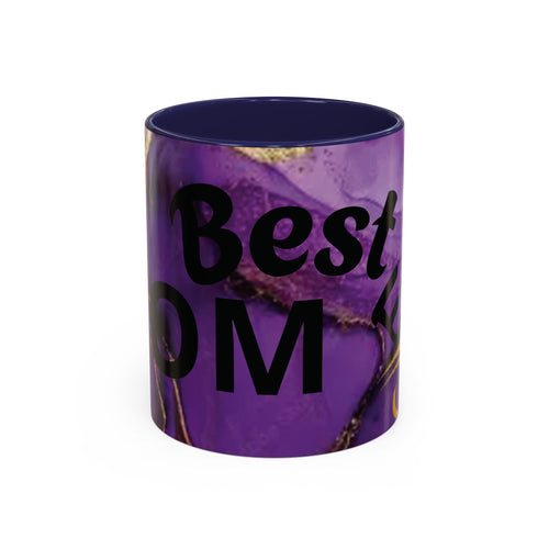 Best Mom Ever Accent Coffee Mug — Purple Floral Mother’s Day Gift (11/15oz)