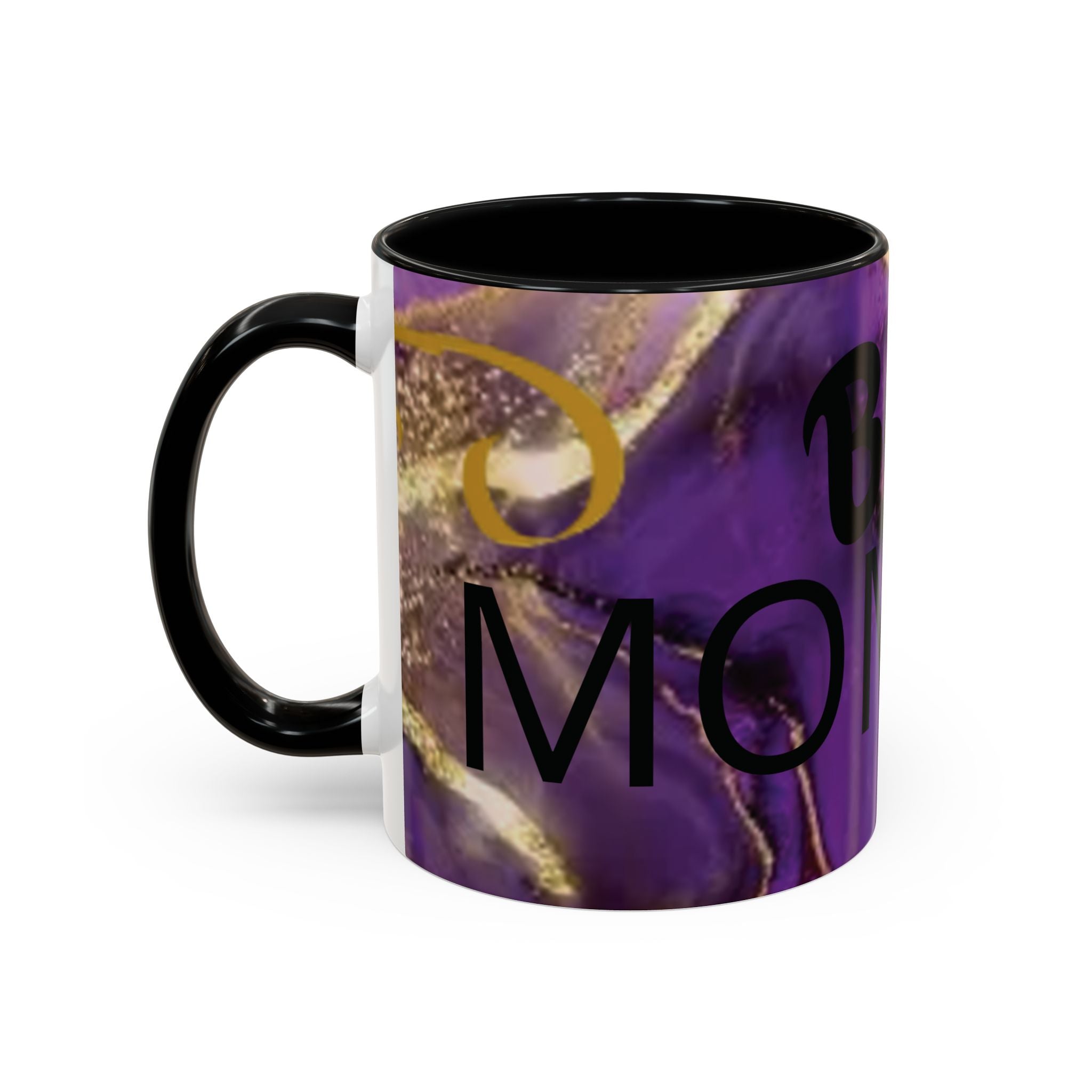 Best Mom Ever Accent Coffee Mug — Purple Floral Mother’s Day Gift (11/15oz)