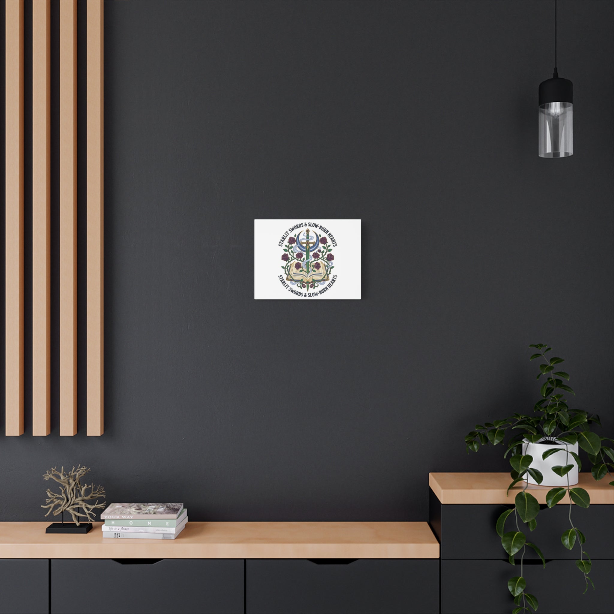 Starlit Swords & Slow‑Burn Hearts Canvas | Romantasy, Book Lover Art