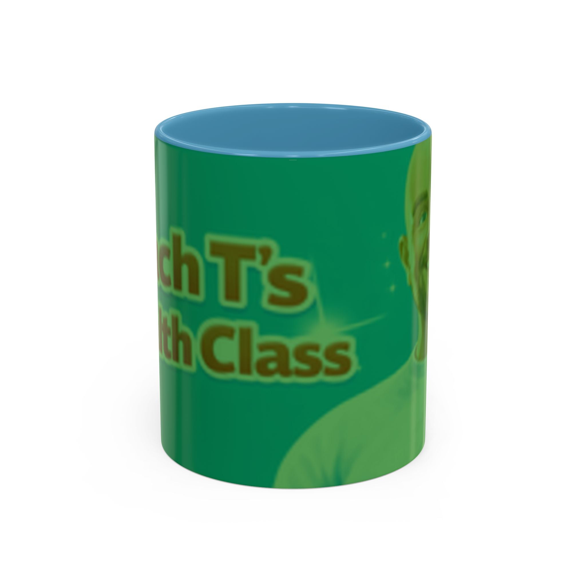 Funny Teacher Coffee Mug — "Coach T's High Class" Accent Ceramic Mug