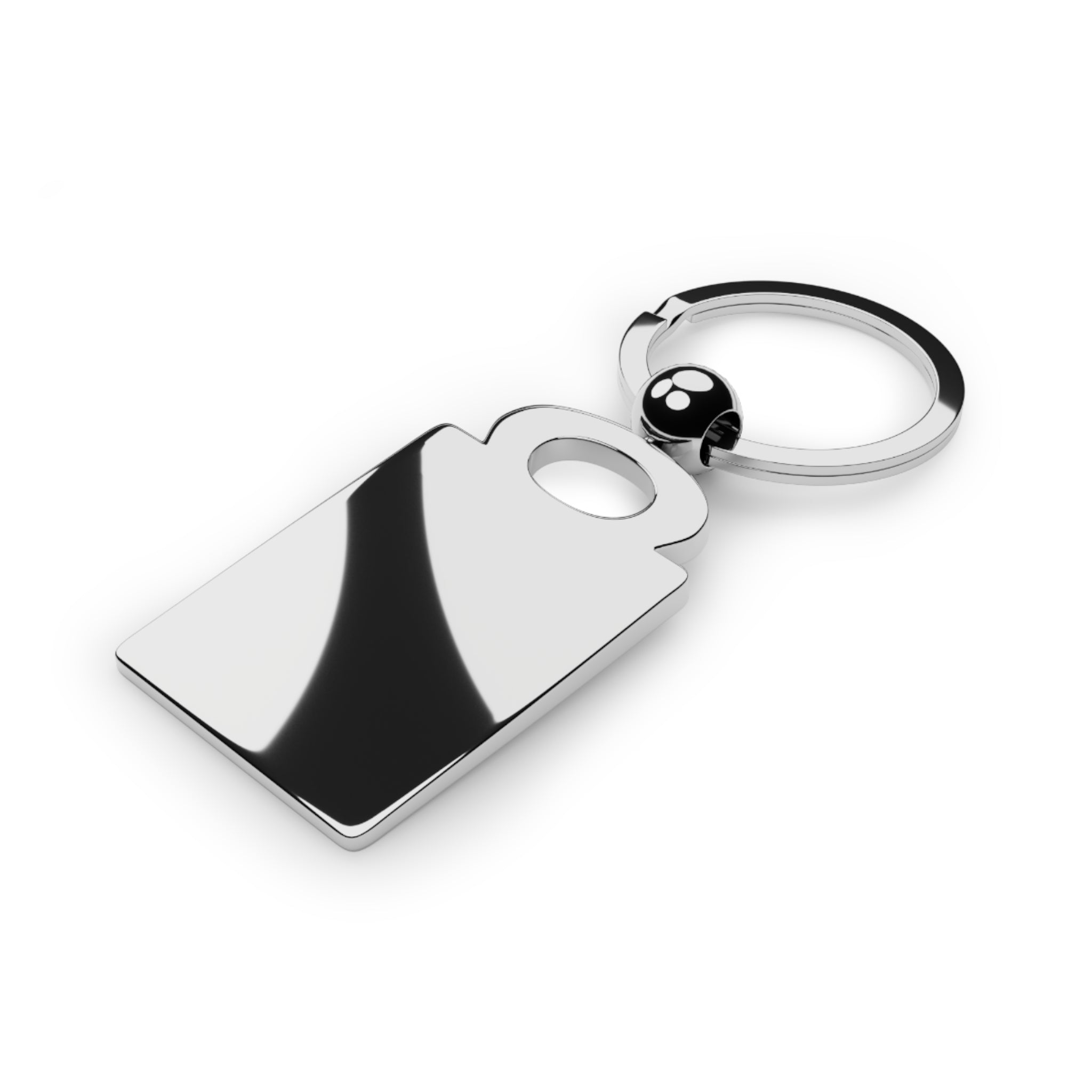 Sweet & Sassy Rectangle Photo Keyring — Pink Diamond Accent