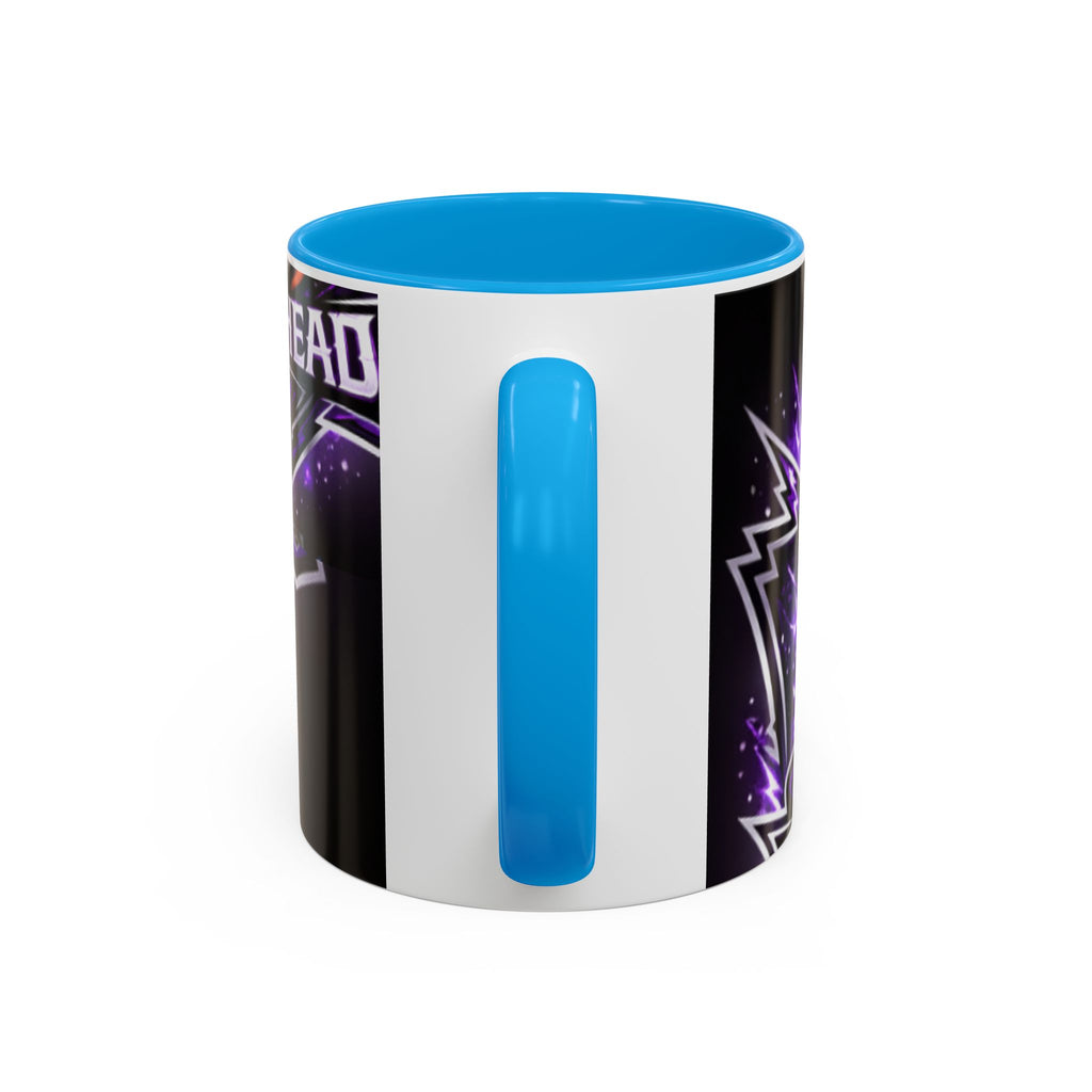 Bald Headed Gamer Purple Lightning Coffee Mug (11oz/15oz)