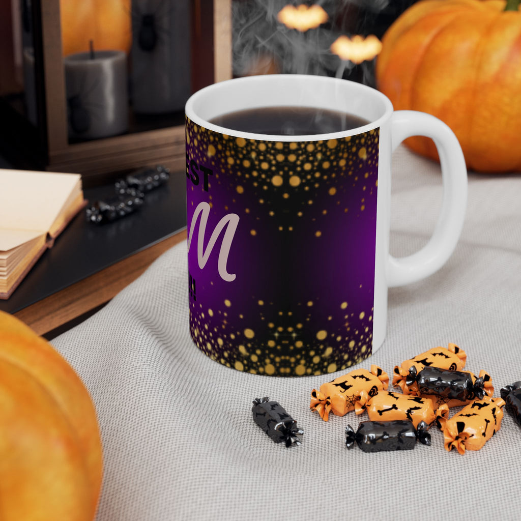 The Best Mom Ever Ceramic Mug – Purple & Gold Celebration Gift (11oz/15oz)