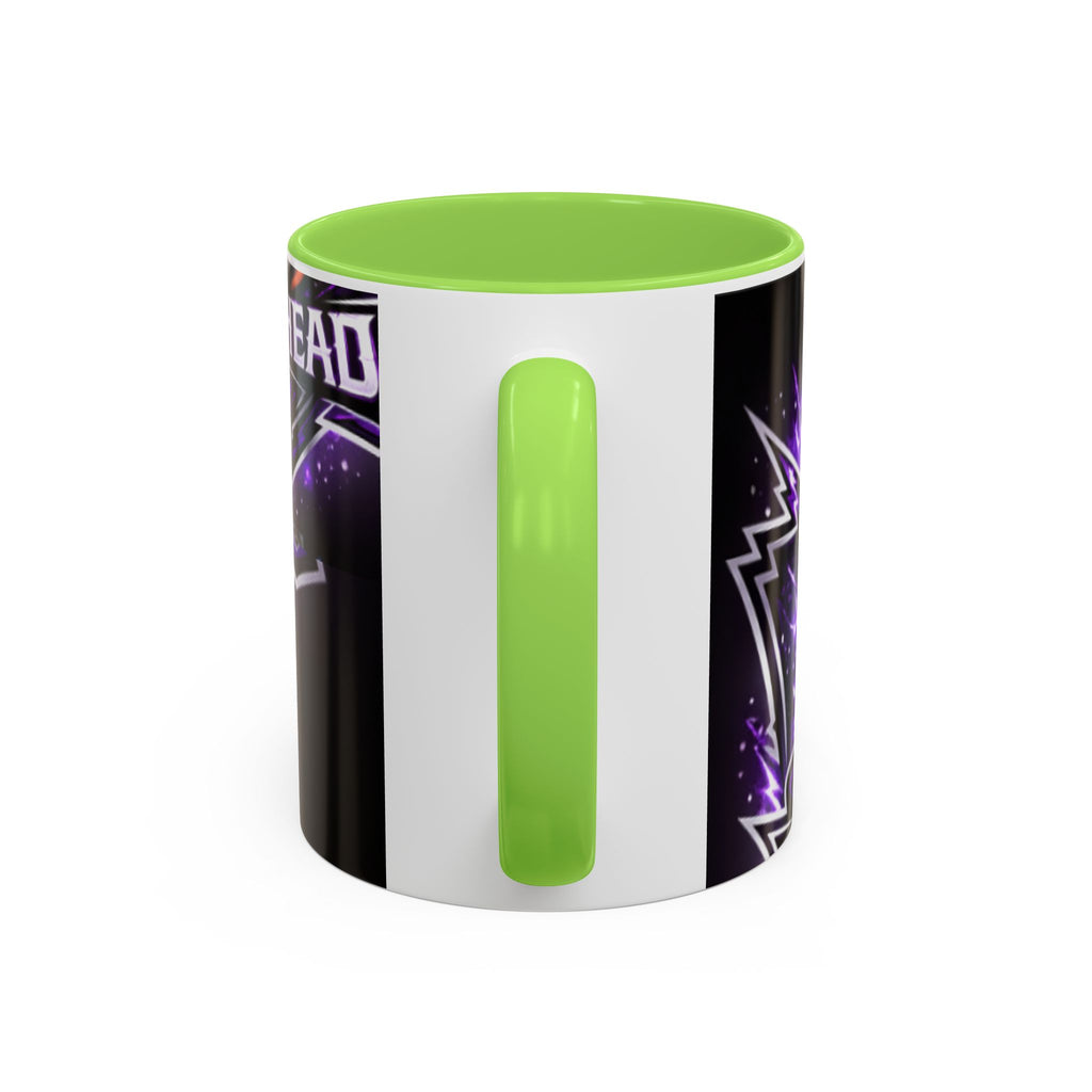Bald Headed Gamer Purple Lightning Coffee Mug (11oz/15oz)