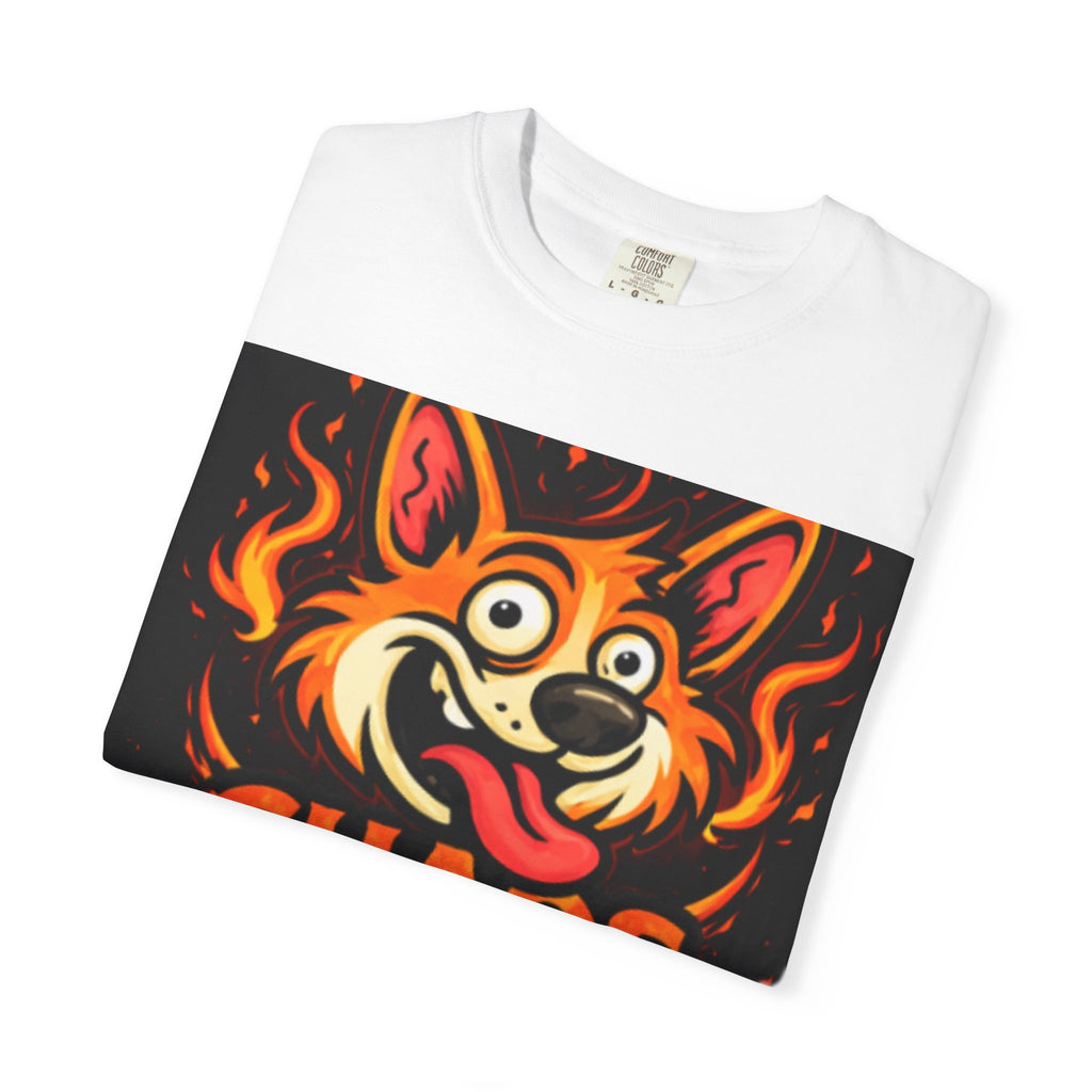 T-Shirt — Chaos Corgis “The Legend Continues” Cute Fiery Corgi Graphic Tee