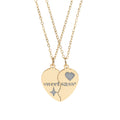 Break Apart Heart Necklace Set — Engravable Best Friend / Mother-Daughter Pendant