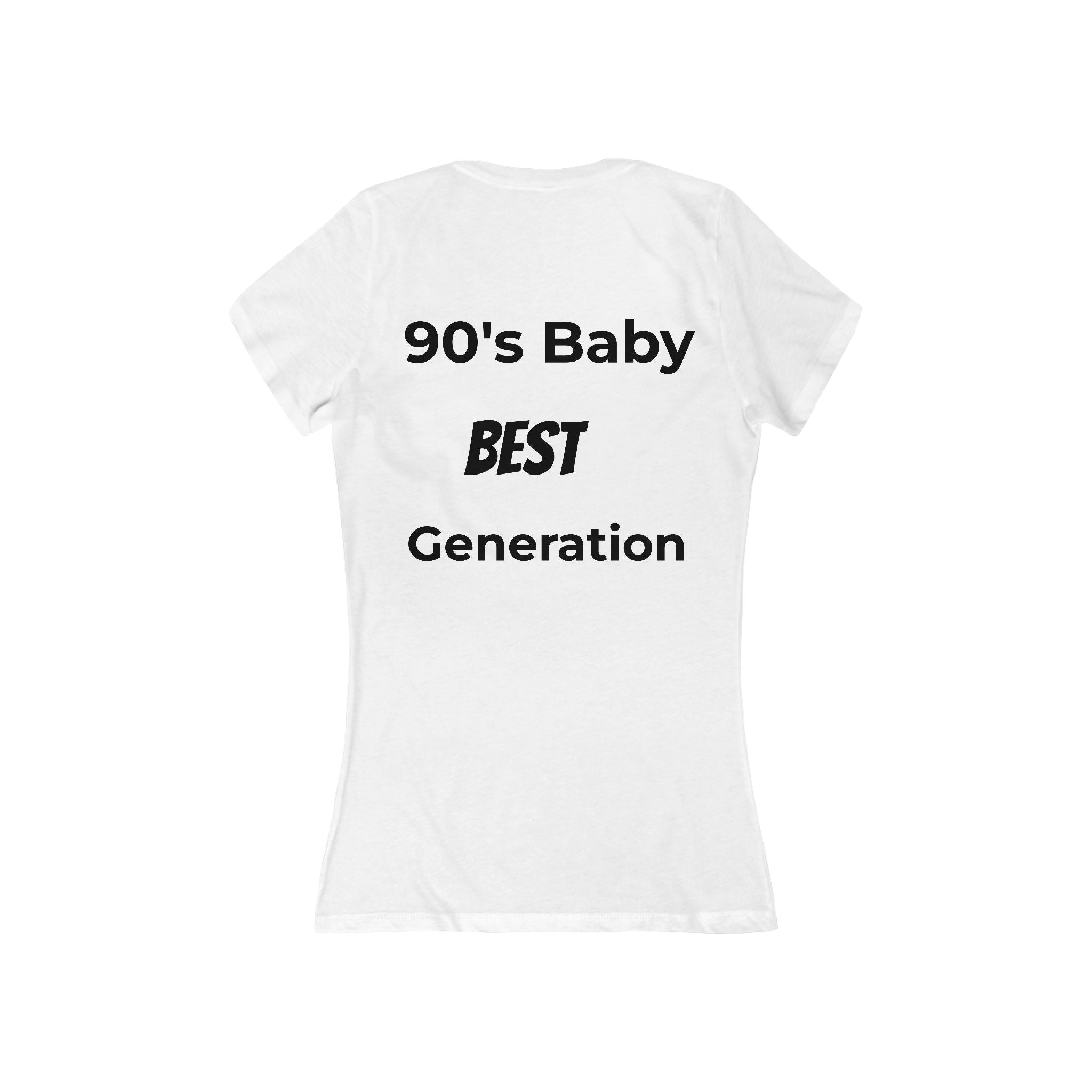 90s Baby V-Neck Tee — Back to the Nineties Graphic Women's Shirt
