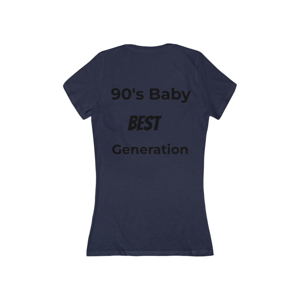90s Baby V-Neck Tee — Back to the Nineties Graphic Women's Shirt