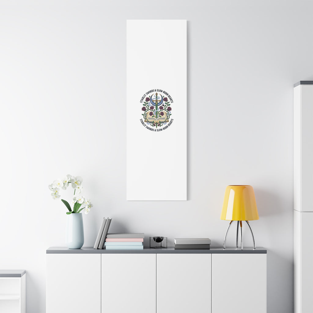 Starlit Swords & Slow‑Burn Hearts Canvas | Romantasy, Book Lover Art