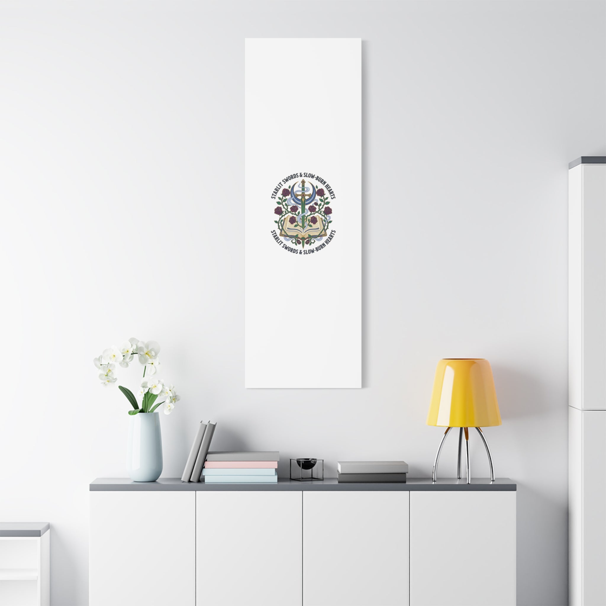 Starlit Swords & Slow‑Burn Hearts Canvas | Romantasy, Book Lover Art