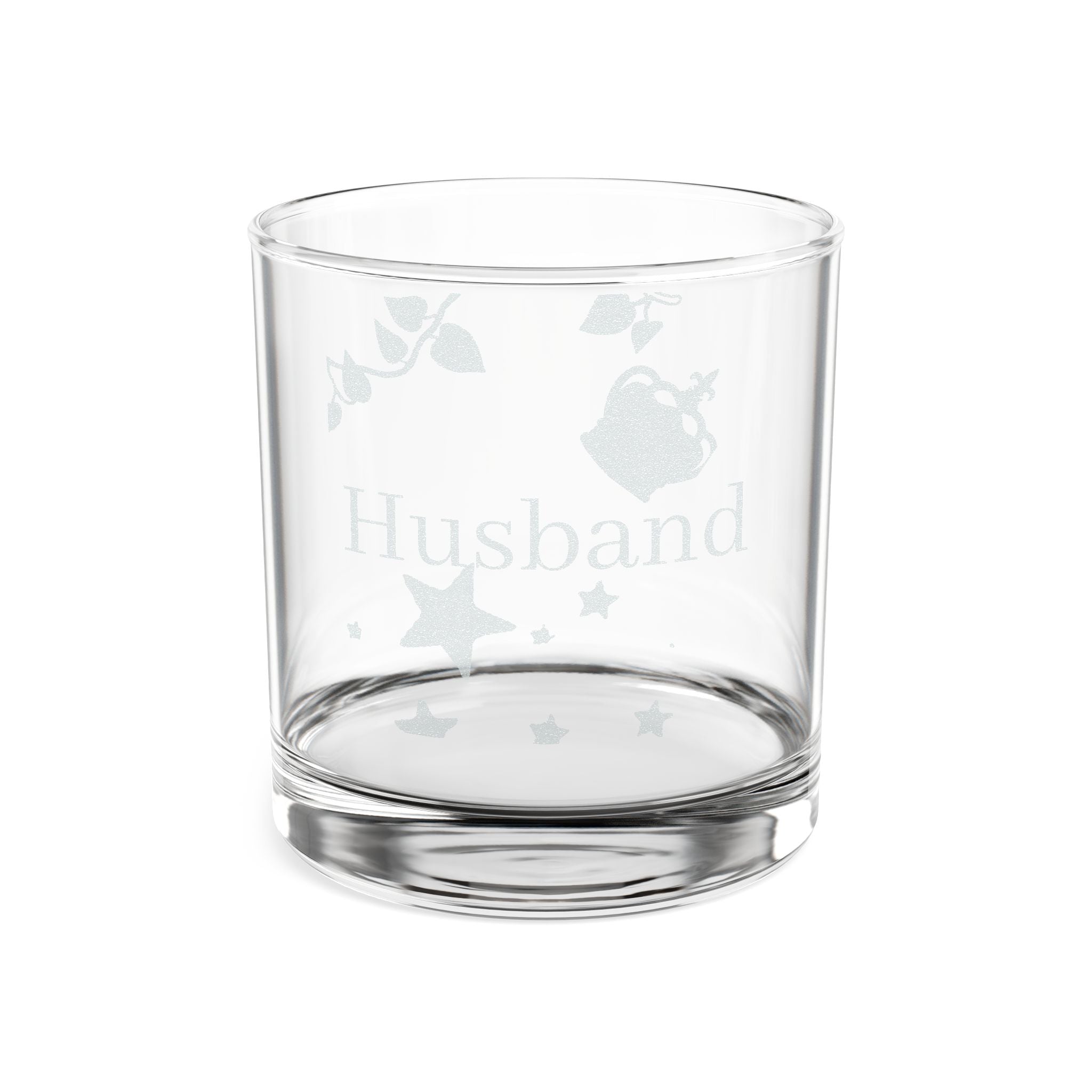 Engraved 'Husband' Whiskey Glass — 10.5oz Personalized Rocks Glass