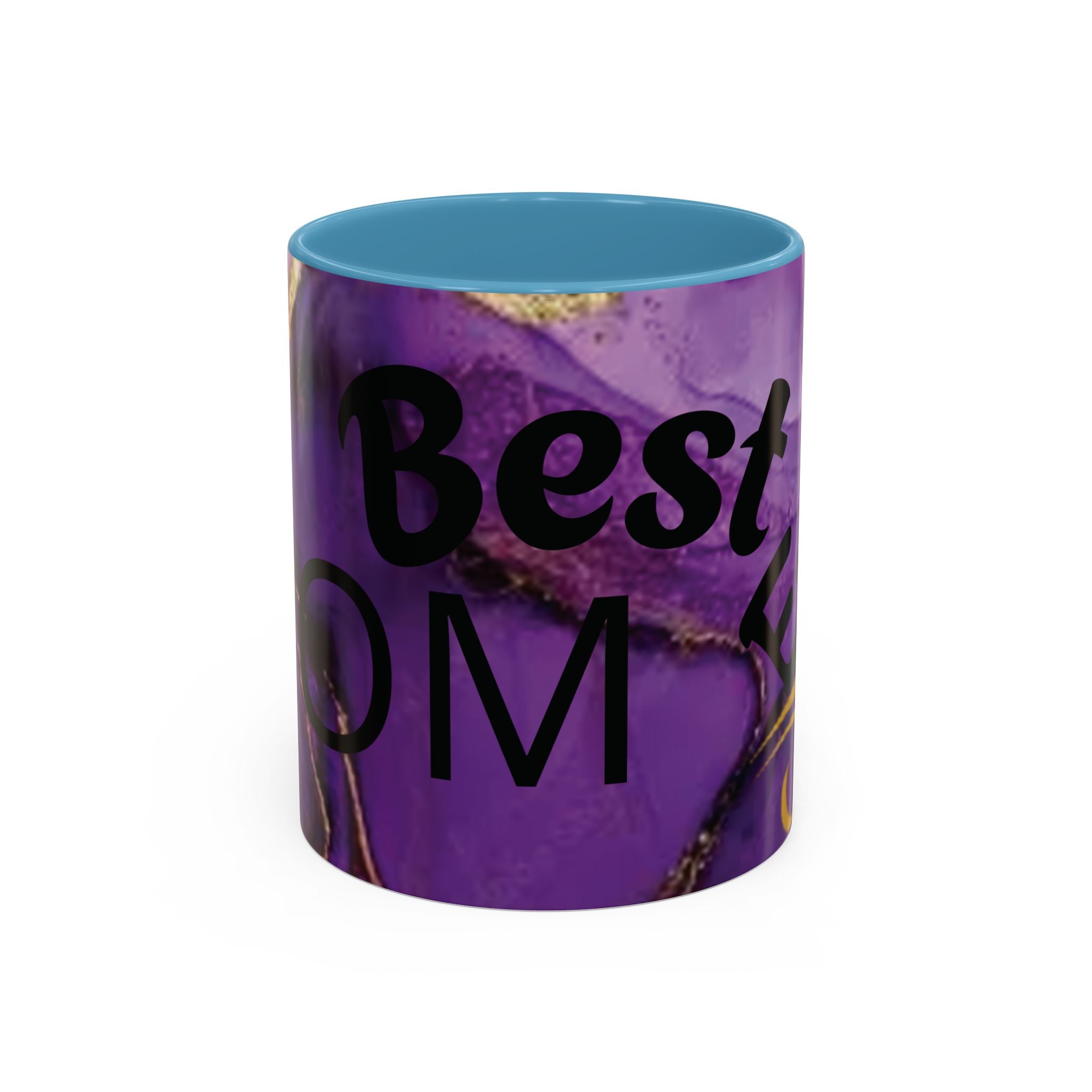 Best Mom Ever Accent Coffee Mug — Purple Floral Mother’s Day Gift (11/15oz)